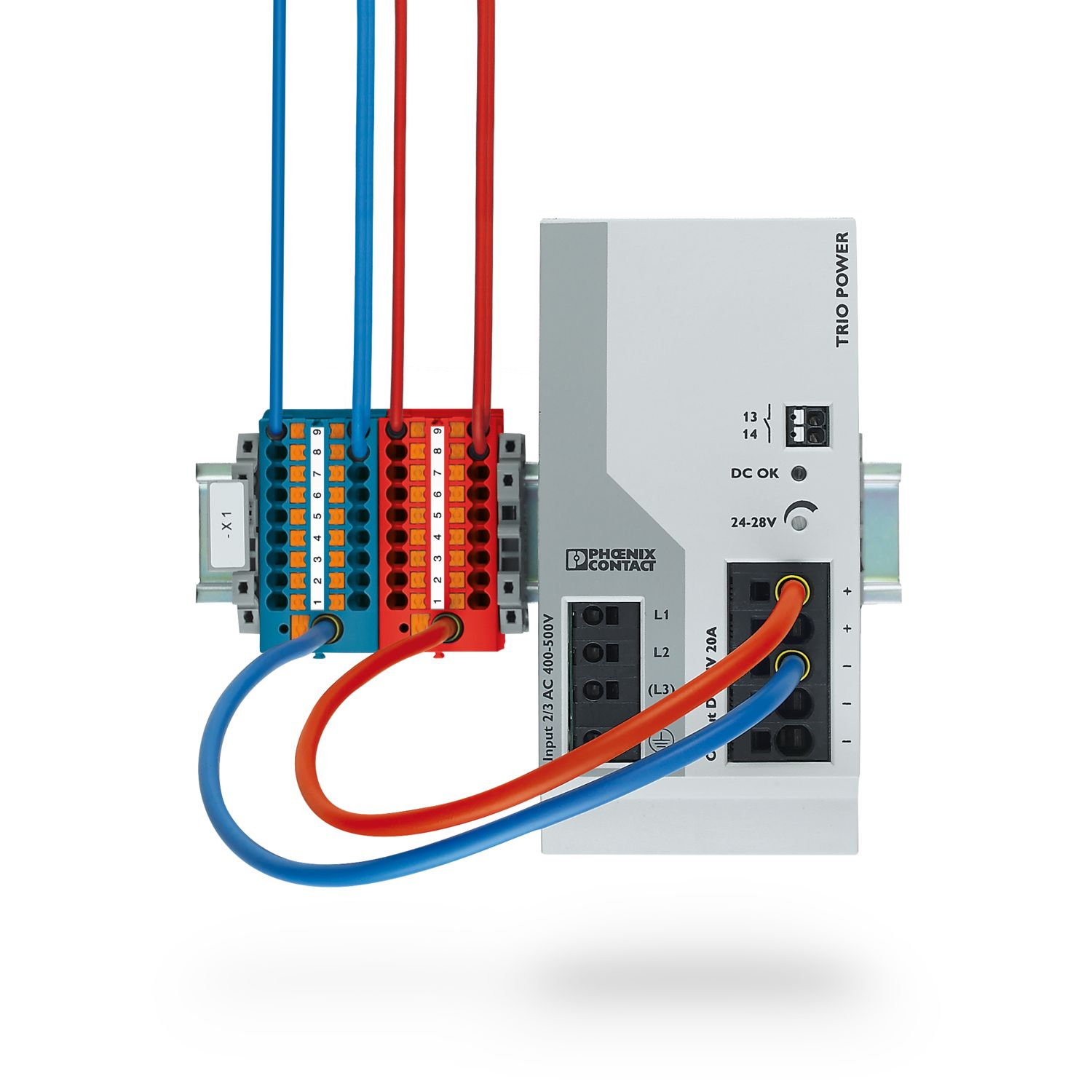 Phoenix Contact - Verdeelblok met push-in aansluiting 19 aansluitingen GY - PTFIX 6/18X2,5-NS35 GY - 3273110