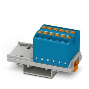 Phoenix Contact 3273024 Verdeelblok met railadapter blauw 12p