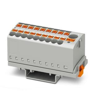 Phoenix Contact 3273110 Verdeelblok met DIN- rail adapter grijs 19p